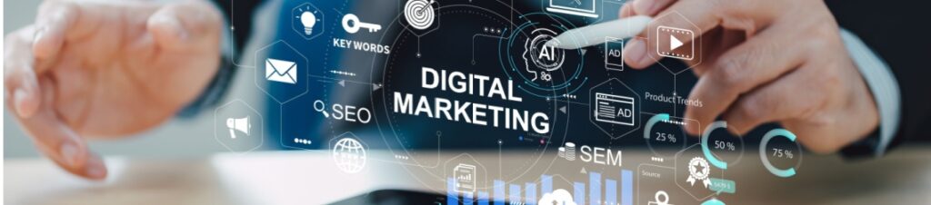 Data analysis of digital marketing growth and strategy planning.