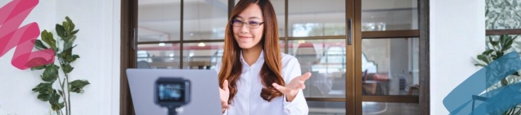 A dentist making a social media video.