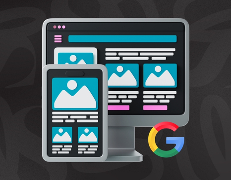 Graphic of a computer and phone screen.