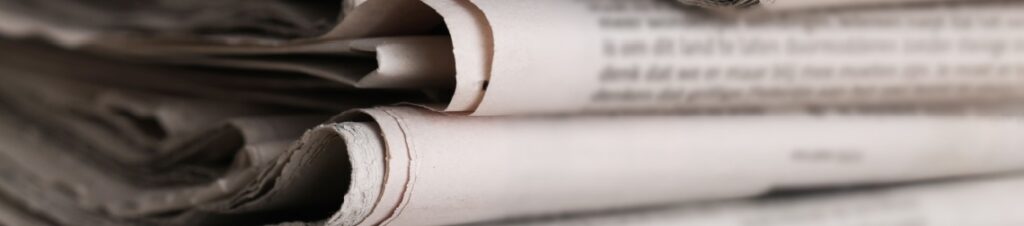 A stack of newspapers