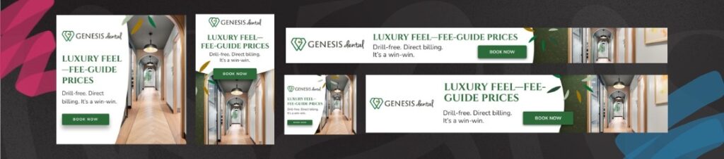 A set of cohesive dental branding assets.